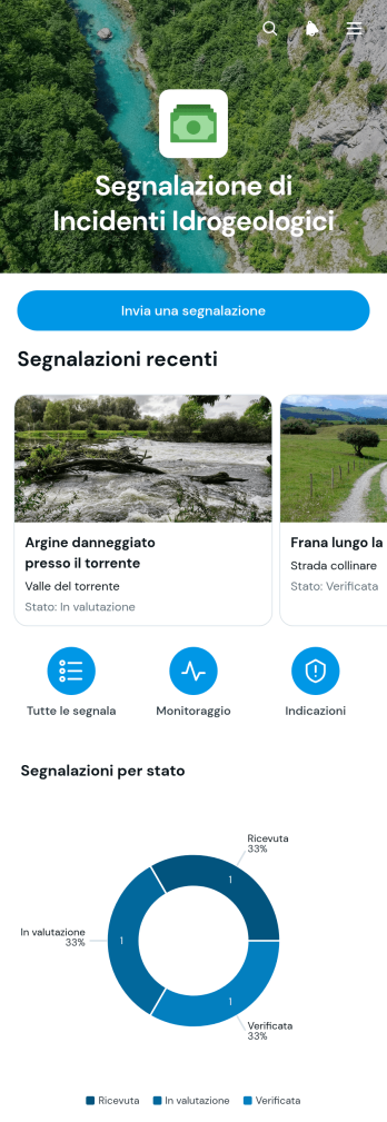 Applicazione per la Segnalazione di Incidenti Idrogeologici