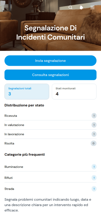 Applicazione per la Segnalazione di Incidenti nella Comunità