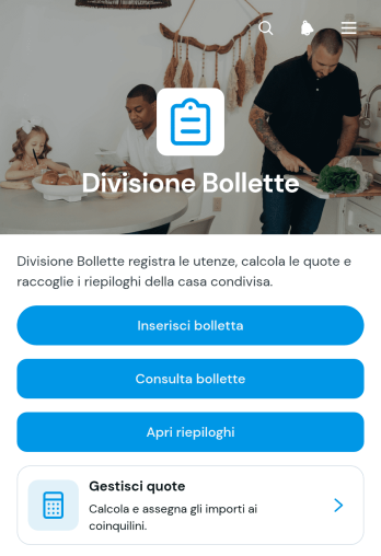 Applicazione per la Suddivisione delle Bollette