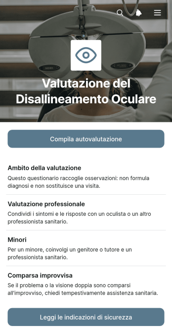 Applicazione per la Valutazione del Disallineamento Oculare