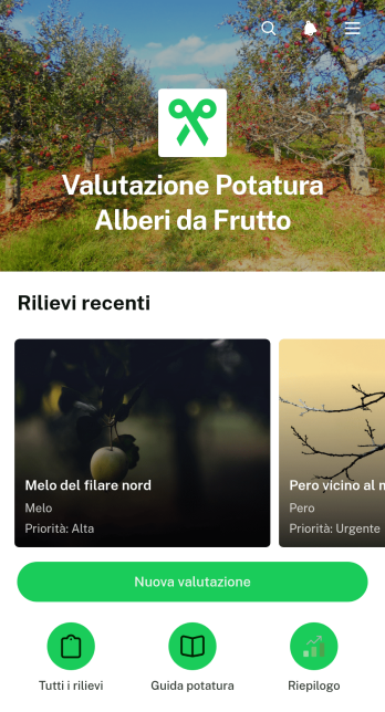 Applicazione per la Valutazione della Potatura degli Alberi da Frutto