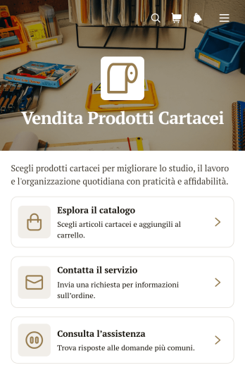 Applicazione per la Vendita di Prodotti di Carta