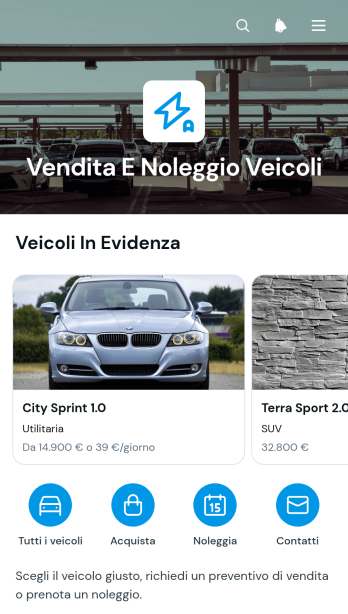 Applicazione per la Vendita e il Noleggio di Veicoli
