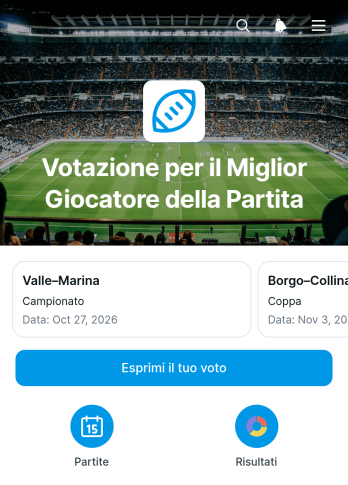 Applicazione per la Votazione del Migliore in Campo