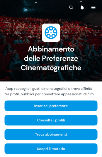 Applicazione per l'Abbinamento delle Preferenze Cinematografiche