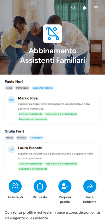 Applicazione per l'Abbinamento di Assistenti Domiciliari