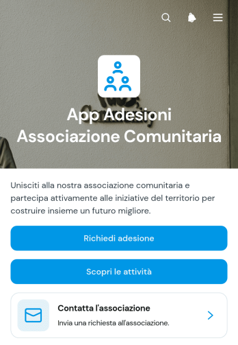 Applicazione per l’Adesione a un’Associazione Comunitaria