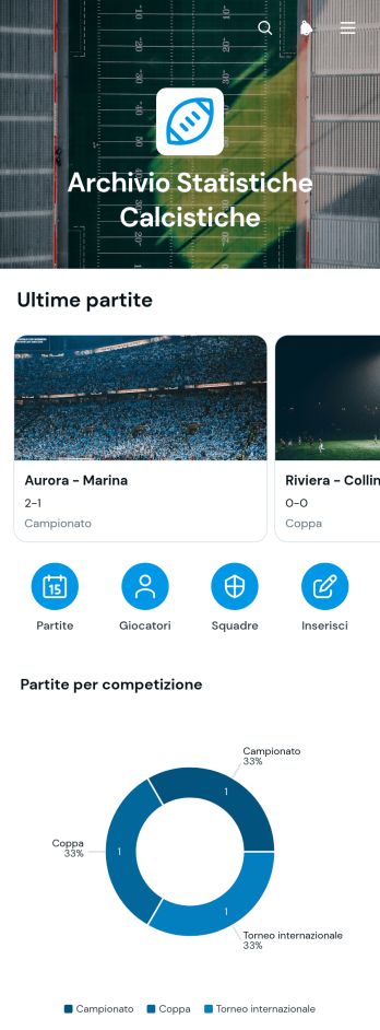 Applicazione per l’Archivio delle Statistiche Calcistiche