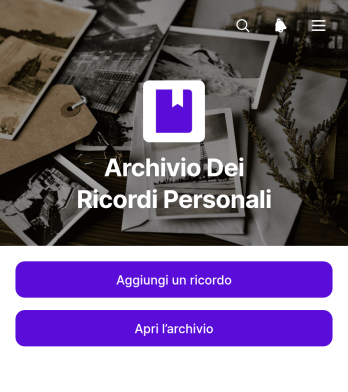 Applicazione per l’Archivio Personale dei Ricordi