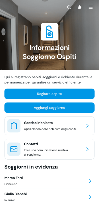 Applicazione per le Informazioni sul Soggiorno degli Ospiti