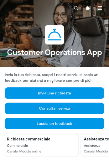Applicazione per le Operazioni dei Clienti