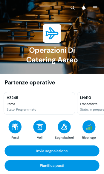 Applicazione per le Operazioni di Ristorazione Aerea