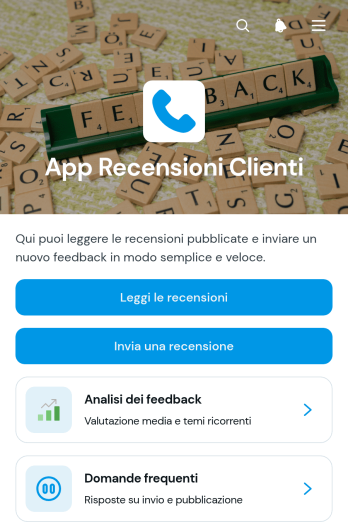 Applicazione per le Recensioni dei Clienti