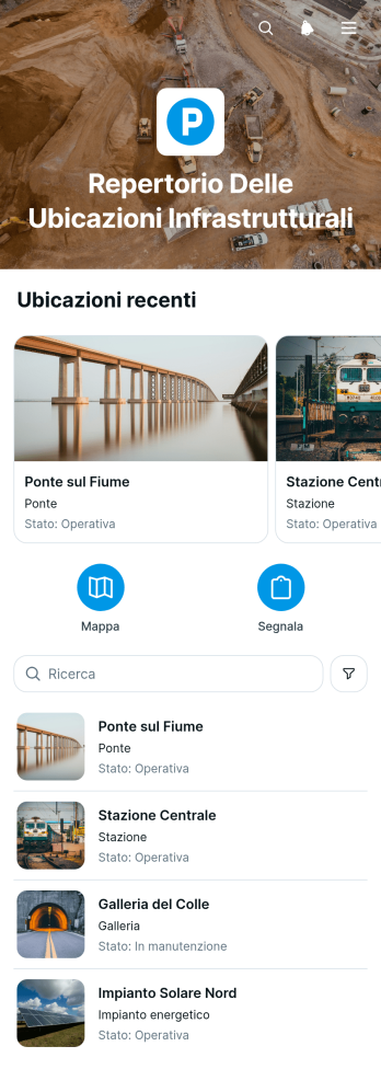Applicazione per l’Elenco delle Ubicazioni delle Infrastrutture