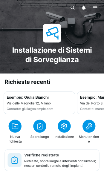Applicazione per l’Installazione di Sistemi di Sorveglianza