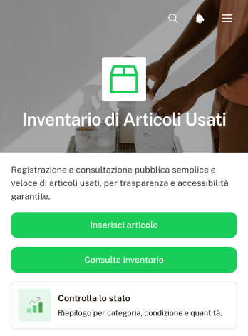 Applicazione per l’Inventario di Articoli Usati