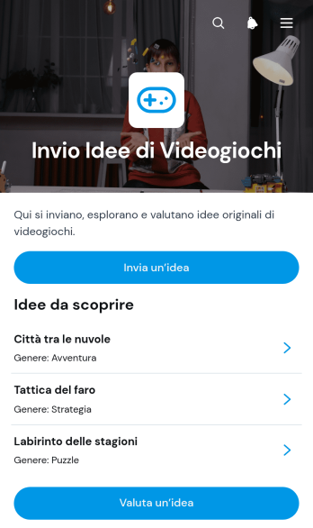 Applicazione per l’Invio di Idee di Gioco