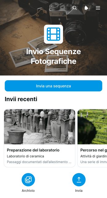 Applicazione per l’Invio di Sequenze Fotografiche