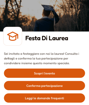 Applicazione per l’Invito alla Festa di Laurea