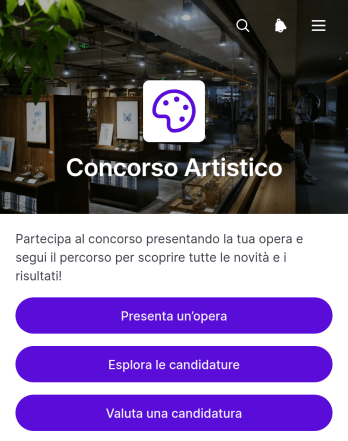 Applicazione per l'Iscrizione a un Concorso d'Arte