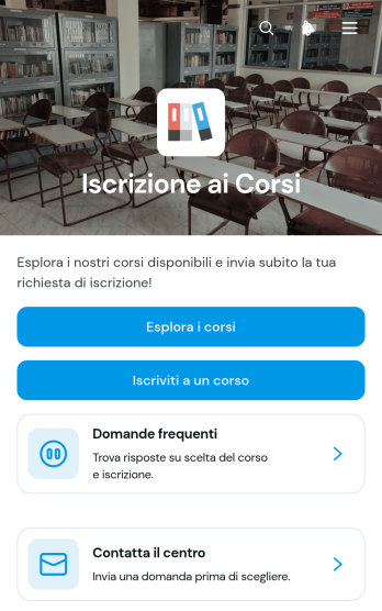 Applicazione per l'Iscrizione ai Corsi