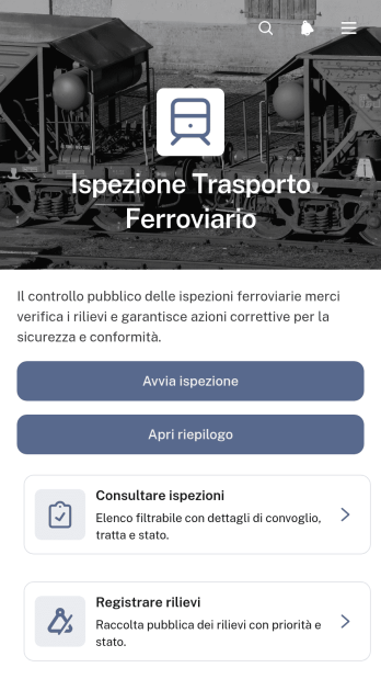 Applicazione per l’Ispezione del Trasporto Merci su Rotaia