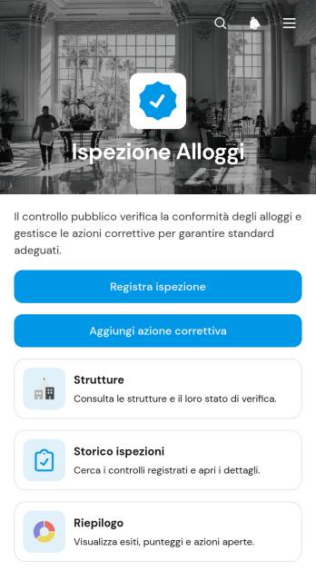 Applicazione per l'Ispezione delle Strutture Ricettive