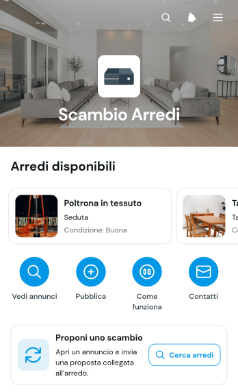 Applicazione per lo Scambio di Mobili