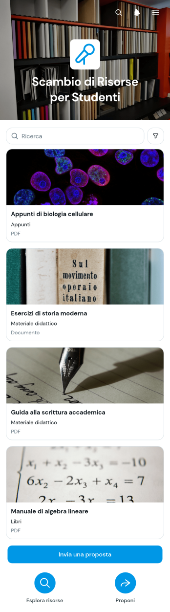 Applicazione per lo Scambio di Risorse tra Studenti