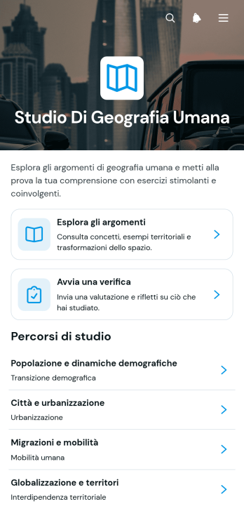 Applicazione per lo Studio della Geografia Umana
