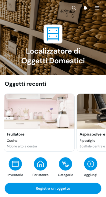 Applicazione per Localizzare gli Oggetti Domestici