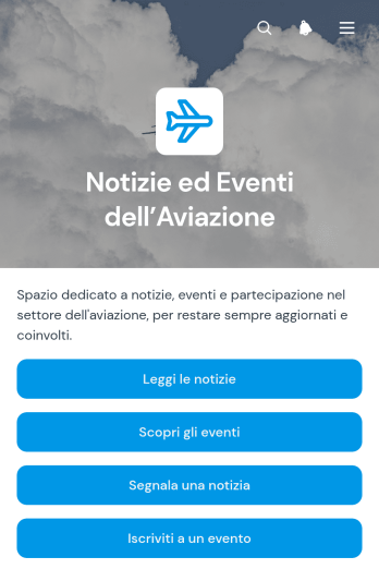 Applicazione per Notizie ed Eventi Aeronautici