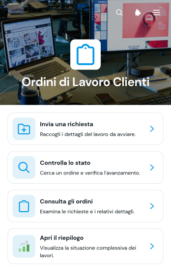 Applicazione per Ordini di Lavoro dei Clienti