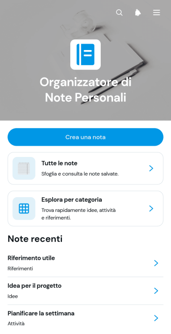 Applicazione per Organizzare le Note Personali