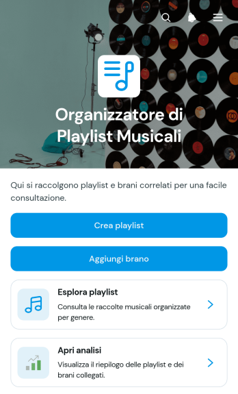 Applicazione per Organizzare Raccolte Musicali