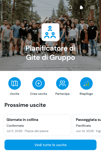 Applicazione per Organizzare Uscite di Gruppo