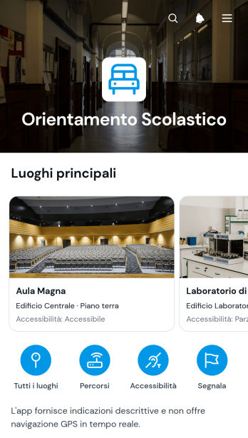 Applicazione per Orientarsi a Scuola