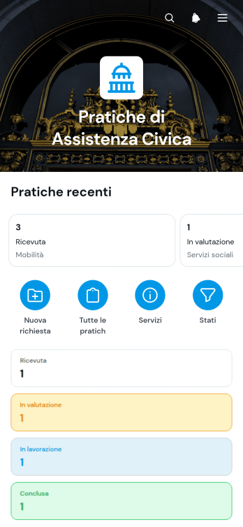 Applicazione per Pratiche di Assistenza ai Cittadini