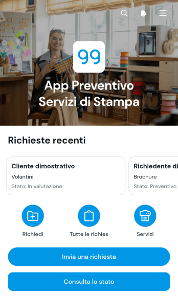 Applicazione per Preventivi di Servizi di Stampa