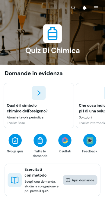 Applicazione per Quiz di Chimica