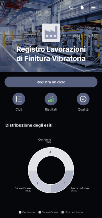 Applicazione per Registri di Vibrofinitura