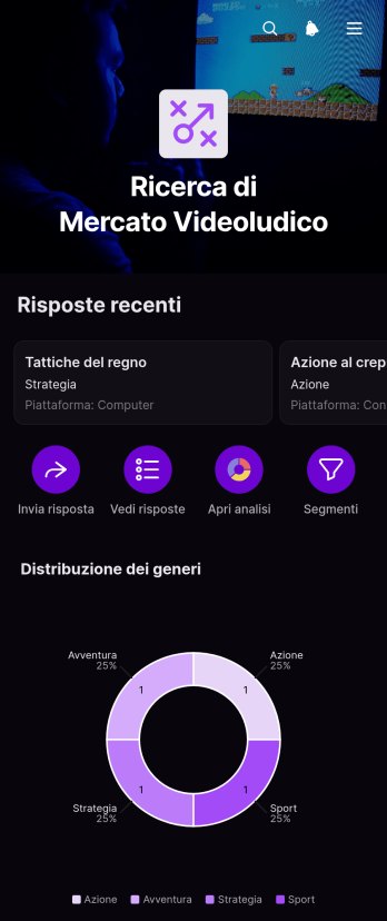 Applicazione per Ricerche di Mercato sui Videogiochi