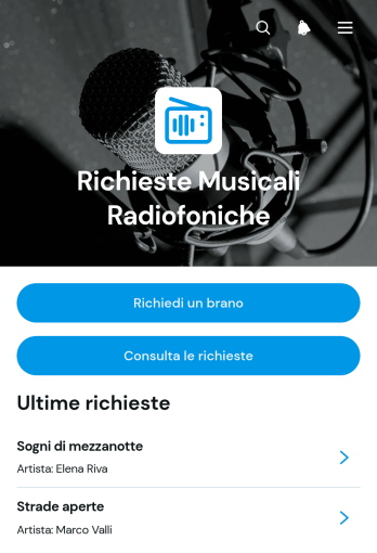 Applicazione per Richiedere Brani alla Radio