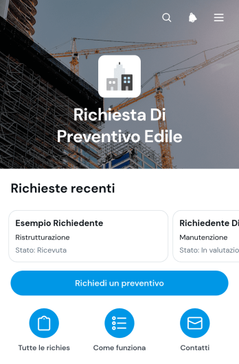 Applicazione per Richieste di Preventivi Edili