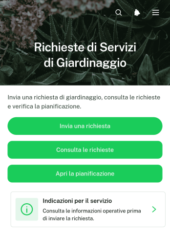 Applicazione per Richieste di Servizi di Giardinaggio
