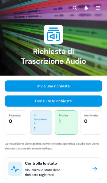 Applicazione per Richieste di Trascrizione Audio