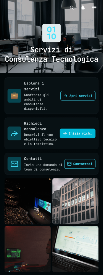Applicazione per Servizi di Consulenza Tecnologica