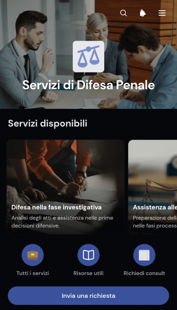 Applicazione per Servizi di Difesa Penale