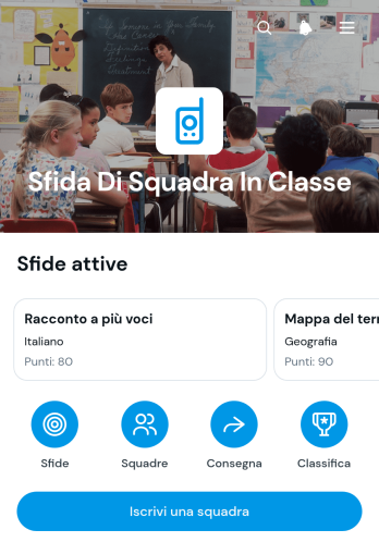 Applicazione per Sfide a Squadre in Classe