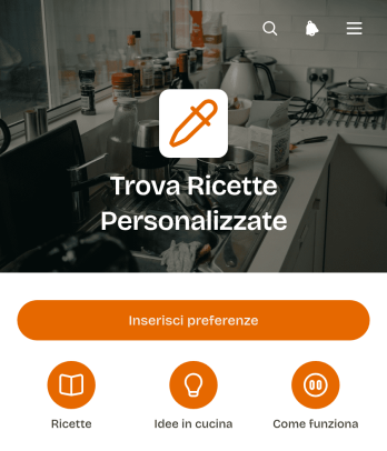 Applicazione per Trovare Ricette Personalizzate